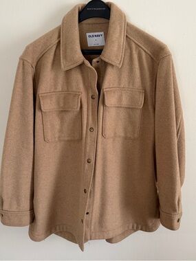 Old Navy Tan Cozy Button-Up Jacket